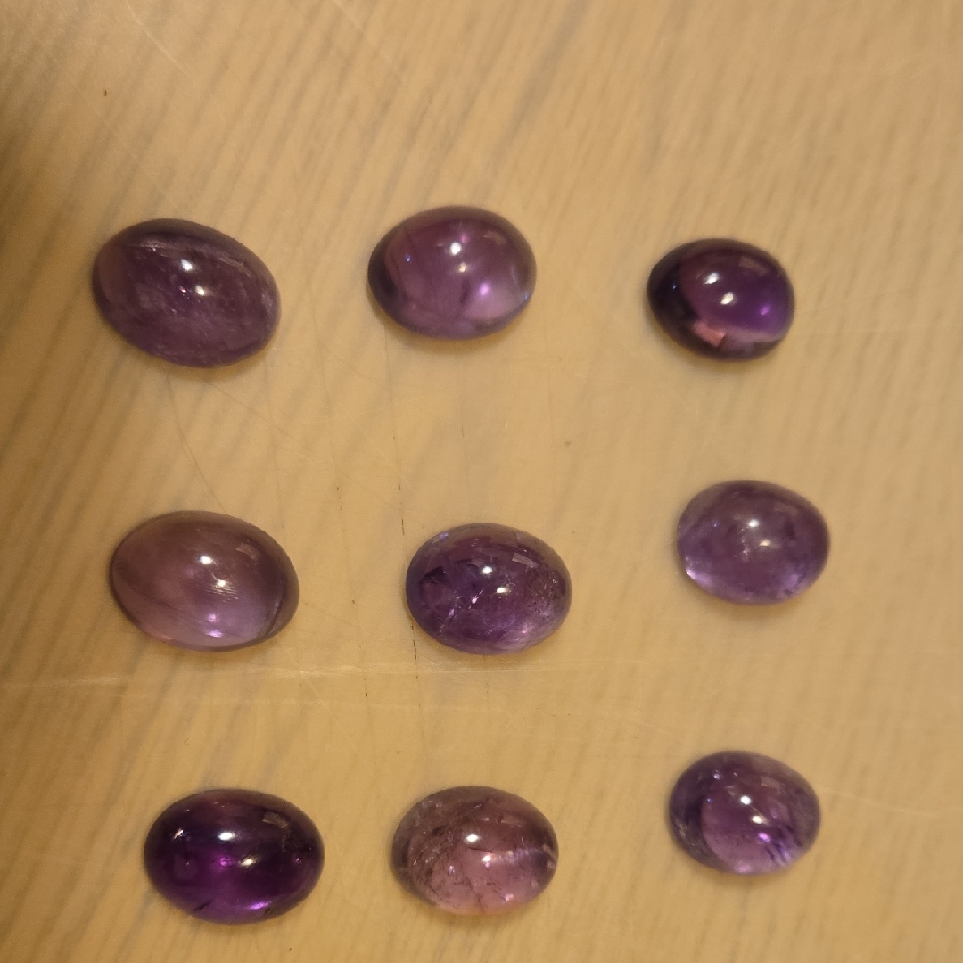 Natural Amethyst Gemstone Cabochons.